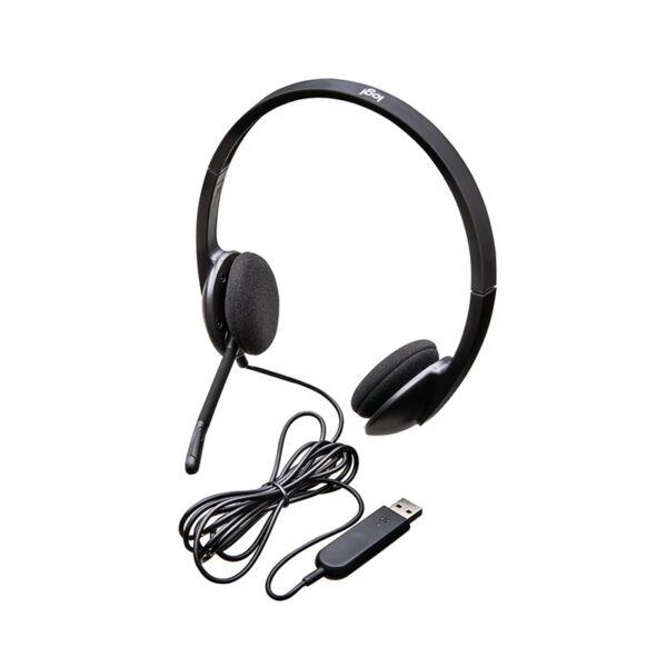 Second image of Logitech H340 Stereo Headset USB Plug-and-Play with Noise-Cancelling Mic