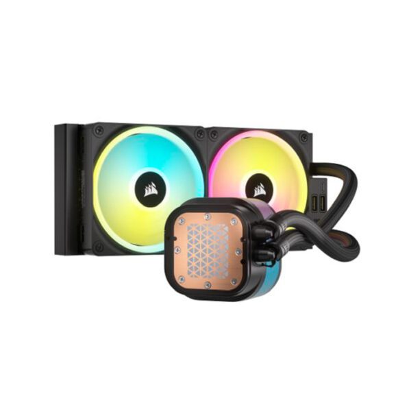 Second image of Corsair iCUE LINK H100i 240mm RGB Liquid AIO CPU Cooler - White With QX120 RGB Fans