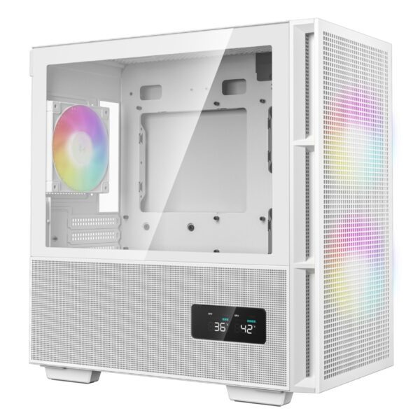 Second image of DeepCool CH360 Micro-ATX ARGB Digital Gaming Case - White