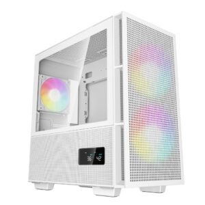 DeepCool CH360 Micro-ATX ARGB Digital Gaming Case - White