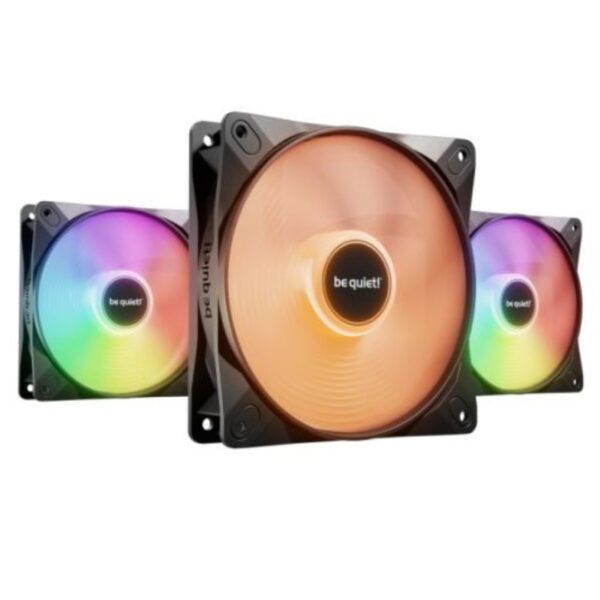be quiet! Light Wings LX 12cm PWM High-Speed ARGB Case Fan - 3 Pack - Black - BL124