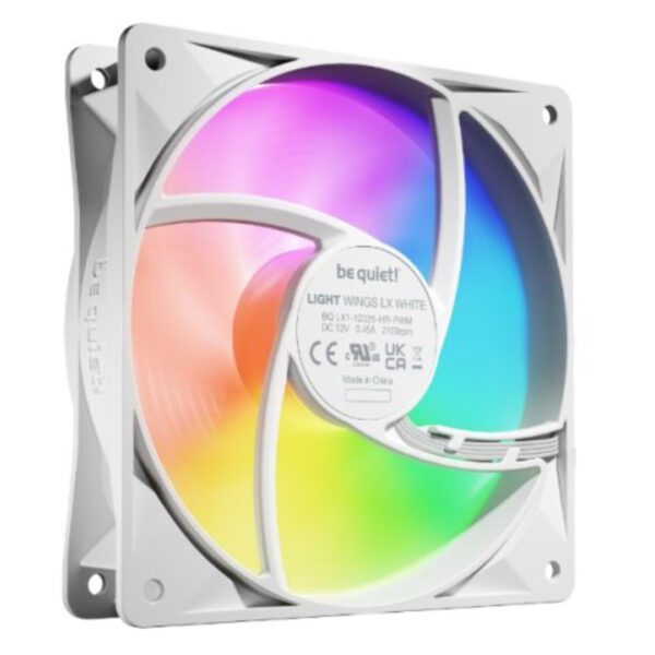 Second image of be quiet! Light Wings LX 12cm PWM High-Speed ARGB Case Fan - 3 Pack - White - BL125