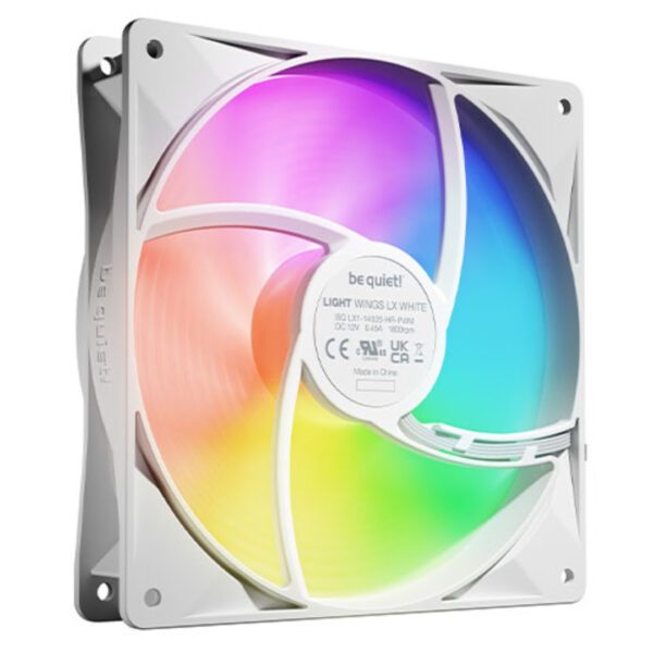 Second image of be quiet! (BL131) Light Wings LX 14cm PWM ARGB Case Fans (3 Pack) White