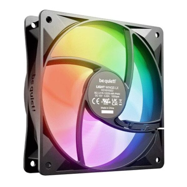 Second image of be quiet! (BL132) Light Wings LX 12cm PWM Reverse Blade ARGB Case Fan Black