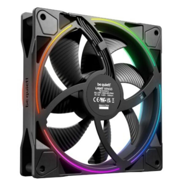 Second image of be quiet! (BL134) Light Wings 14cm PWM Reverse Blade ARGB Case Fan Black