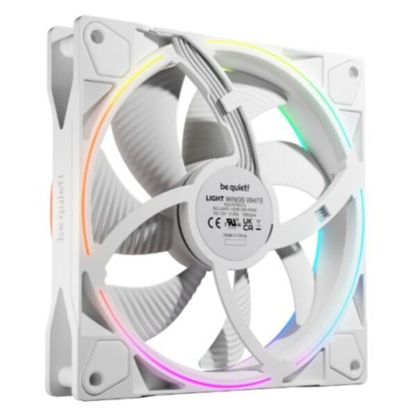 Second image of be quiet! (BL135) Light Wings 14cm PWM Reverse Blade ARGB Case Fan White
