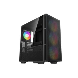 DeepCool CH560 Black Micro-ATX Mini Tower Case With Window - 4 ARGB Fans