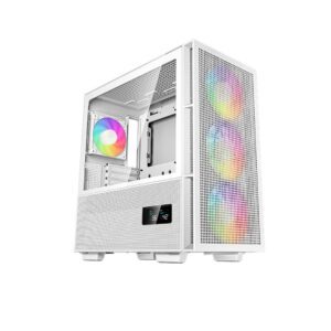 DeepCool CH560 Digital White E-ATX Mid Tower Gaming Case - Window - 4 ARGB Fans