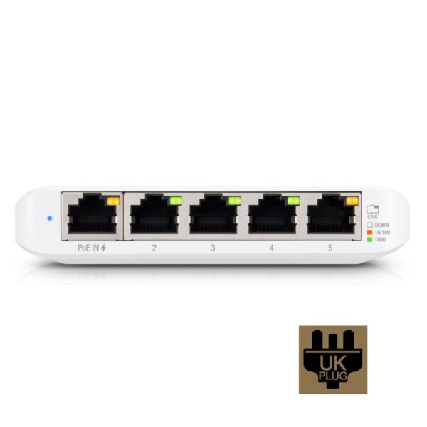 Second image of Ubiquiti UniFi USW Flex Mini 5 Port Managed POE/USB-C Gigabit Network Switch