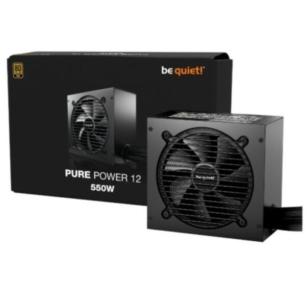 be quiet! 550W Pure Power 12 PSU Wired 80+ Gold ATX 3.1 PCIe 5.1 Power Supply