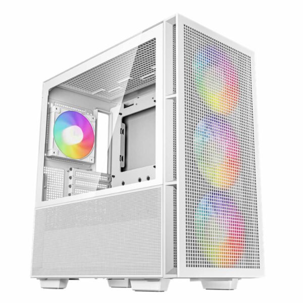 DeepCool CH560 White Micro-ATX Mini Tower Case With Window - 4 ARGB Fans