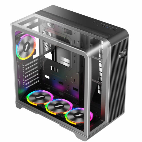 Second image of 1st Player RT7 ATX Black Case with 4 x RGB Fans