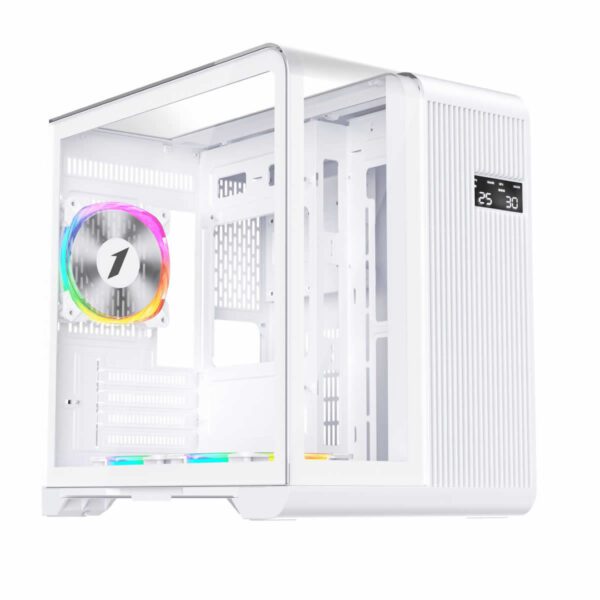 1st Player RT5 Micro ATX White Case with 3 x RGB Fans