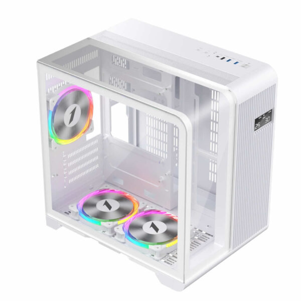 Second image of 1st Player RT5 Micro ATX White Case with 3 x RGB Fans