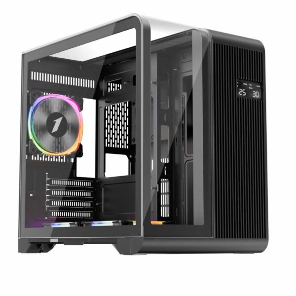 1st Player RT5 Micro ATX Black Case with 3 x RGB Fans