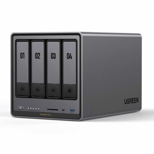 UGreen NASync DXP4800 Plus 4 Bay Network Attached Storage Enclosure - Diskless