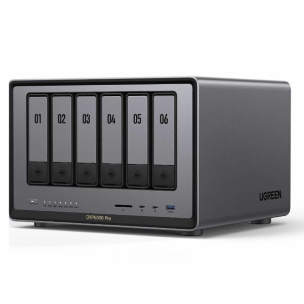 UGreen NASync DXP6800PRO 6 Bay Network Attached Storage Enclosure - Diskless
