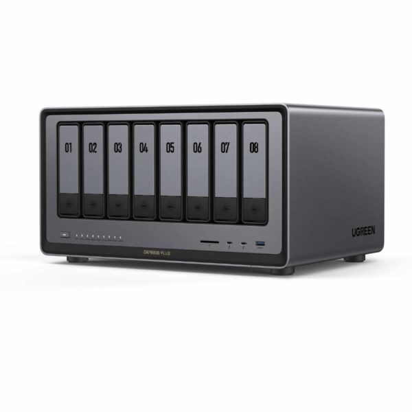 UGreen NASync DXP8800 PLUS 8 Bay Network Attached Storage Enclosure - Diskless