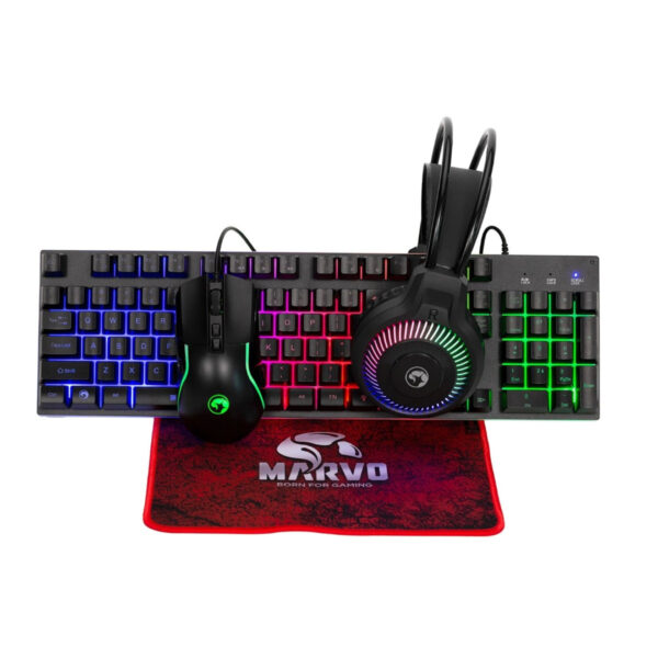 Marvo Scorpion CM416 Loot 40 RGB Gaming Keyboard, Mouse, Headset and Mat Bundle