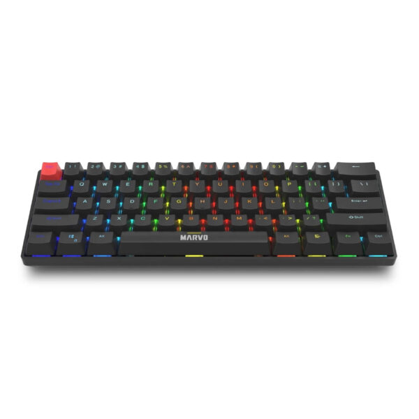 Second image of Marvo Scorpion KG933G Saber 61 Wired Mechanical RGB Layout Gaming Keyboard (Black)