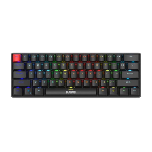 Marvo Scorpion KG933G Saber 61 Wired Mechanical RGB Layout Gaming Keyboard (Black)