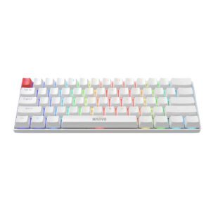 Marvo Scorpion KG933G Saber 61 Wired Mechanical RGB Layout Gaming Keyboard (White)