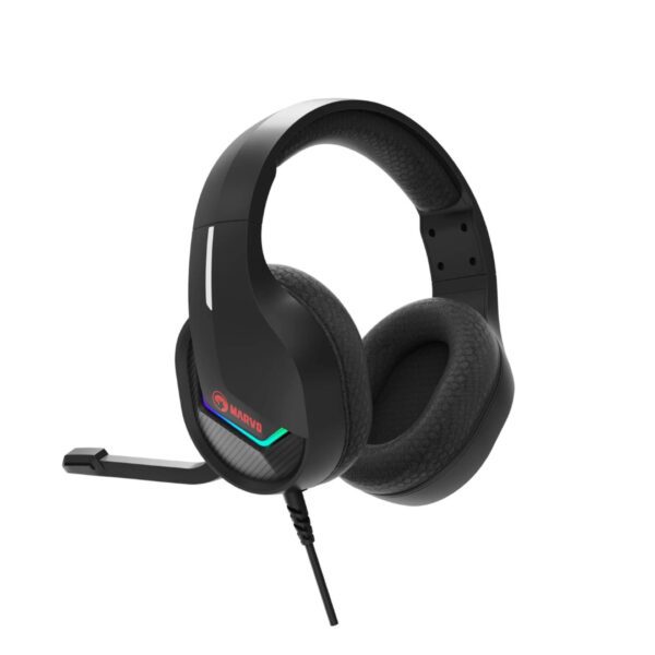 Second image of Marvo Scorpion H8618 Tactic 40 USB 2.0 Wired Gaming RGB Headset (Black)