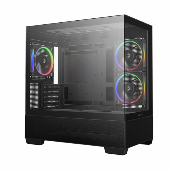Second image of DeepCool CG380 3F ARGB Micro-ATX Gaming Case - Black With Window