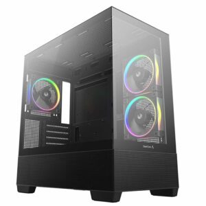 DeepCool CG380 3F ARGB Micro-ATX Gaming Case - Black With Window