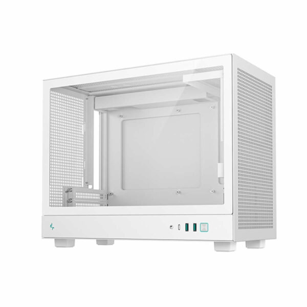 Second image of DeepCool CH160 PLUS Micro-ATX Tower Case - White With Window