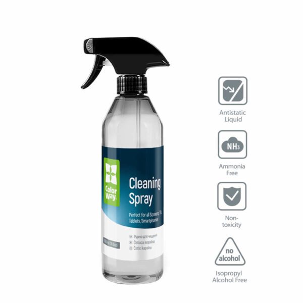 Second image of ColorWay Electronics Cleaning Kit - 550ml Spray - Microfiber Cloth - Glass Cloth