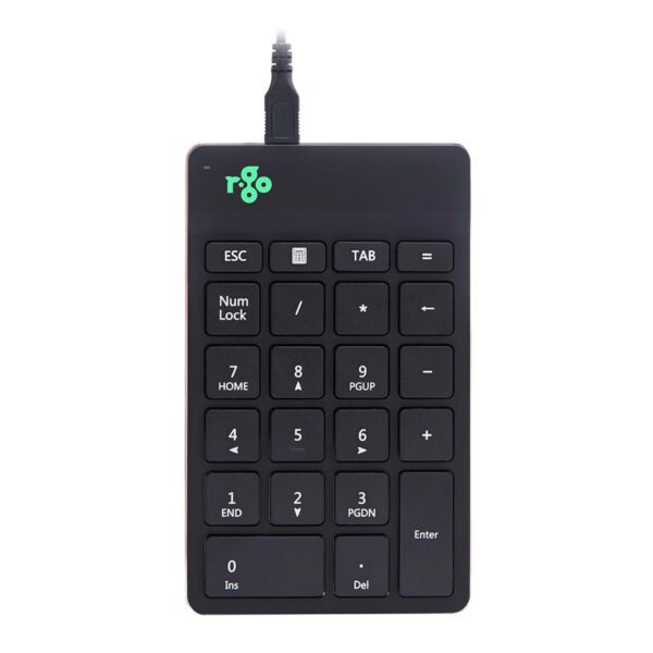 Second image of Numeric Keypad R-Go Numpad Break Ergonomic Numeric Keypad Wired Black With Break Software