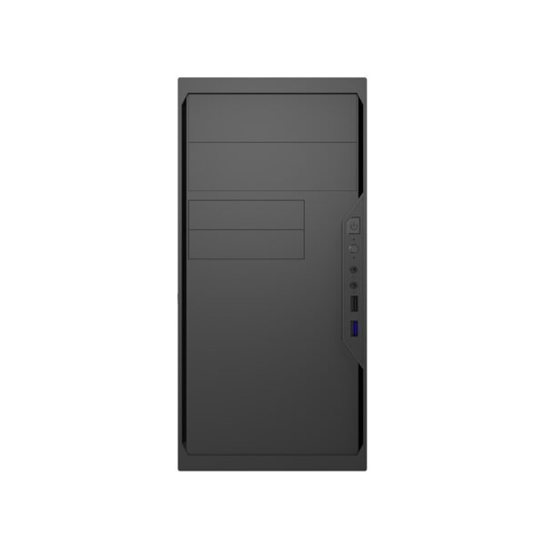 Second image of CiT Work Micro-ATX PC Case Compact Budget Home Office Case- Black
