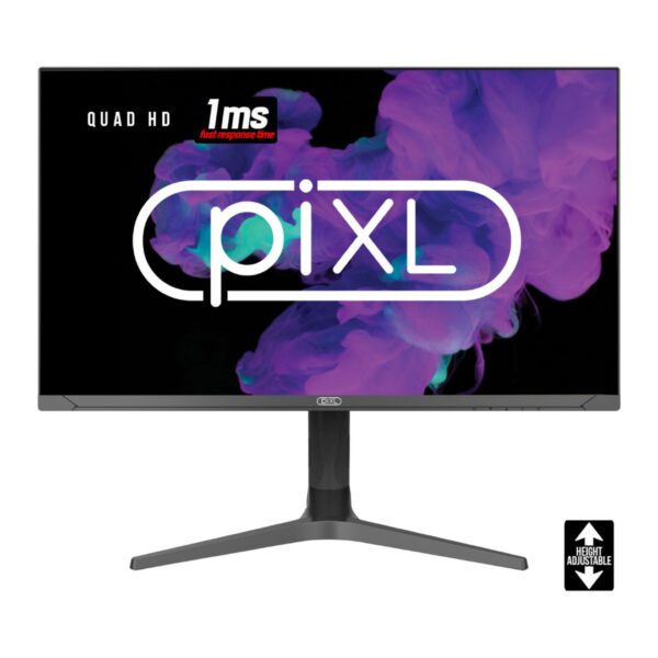 piXL 27 Inch Frameless QHD IPS 100Hz 1ms Monitor - Height Adjustable