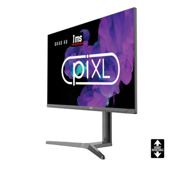 Second image of piXL 27 Inch Frameless QHD IPS 100Hz 1ms Monitor - Height Adjustable