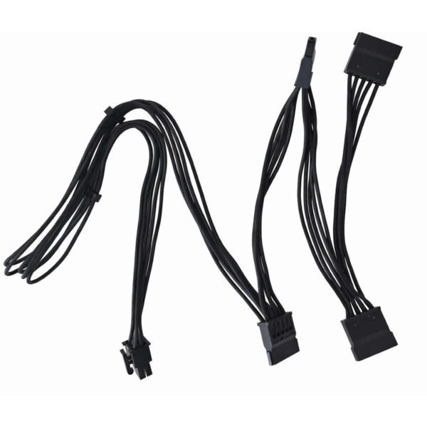 Second image of Premium Replacement Cable Kit for Cooler Master V SFX Gold PSUs  500mm  2 x SATA & 1x 4-Pin Peripheral