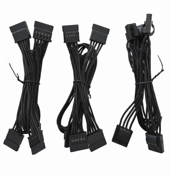 Premium Replacement Cable Kit for Cooler Master V SFX Gold PSUs  500mm  2 x SATA & 1x 4-Pin Peripheral