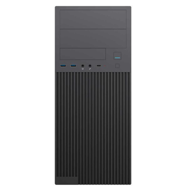 Second image of CiT Academy Mid-Tower Black PC Case - 500W PSU USB-C 80mm Rear Fan (Academy 500W)