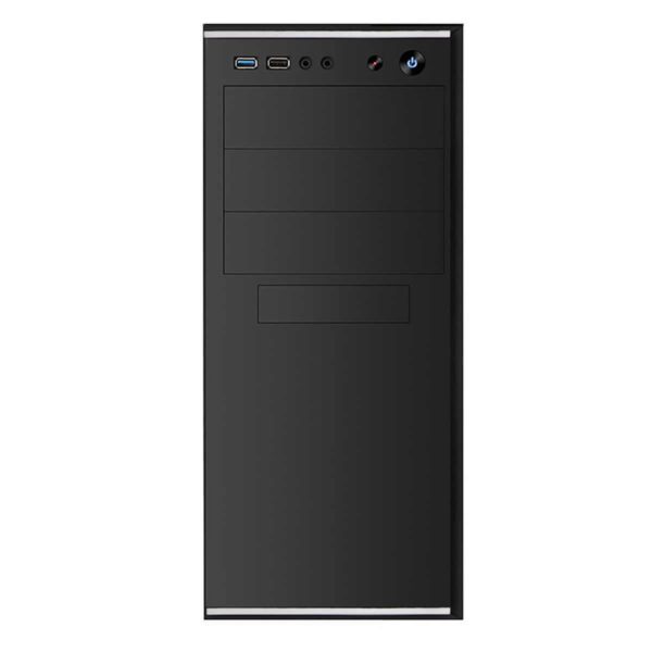 Second image of CiT Jet Stream Mid-Tower Case - 500W PSU, USB 3.0, Black & Silver (Jet Stream)
