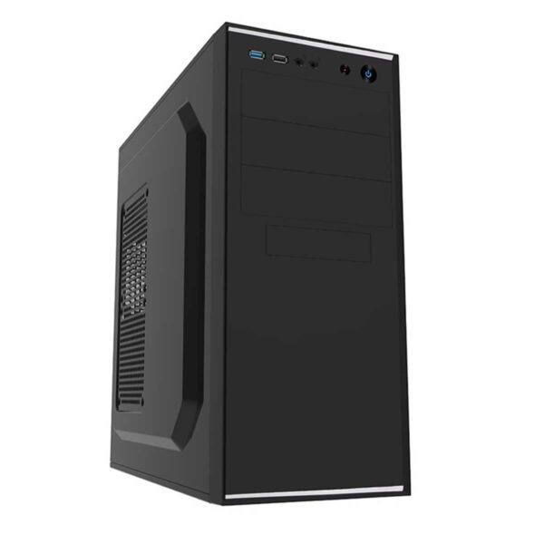 CiT Jet Stream Mid-Tower Case - 500W PSU, USB 3.0, Black & Silver (Jet Stream)
