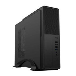 CiT S014C Slim Micro-ATX Case - 300W TFX PSU, USB-C, USB 3.0, Black (S014C)
