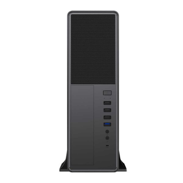 Second image of CiT S014C Slim Micro-ATX Case - 300W TFX PSU, USB-C, USB 3.0, Black (S014C)