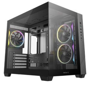 DeepCool CG330 3F Micro-ATX Panoramic Case - 3x ARGB Fans, Glass (CG330-BK)