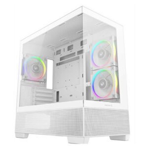 DeepCool CG380 3F White mATX Case - Panoramic Glass, 3x ARGB Fans (CG380-WH)