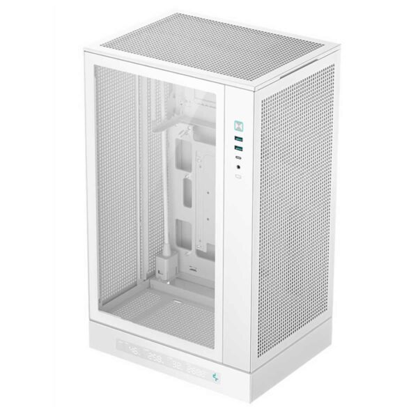 DeepCool CH270 Digital WH mATX Case - White, Vertical, 360mm AIO, Display (CH270)