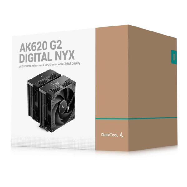 DeepCool AK620 G2 Digital NYX CPU Cooler - Dual-Tower, 260W TDP, Status Display