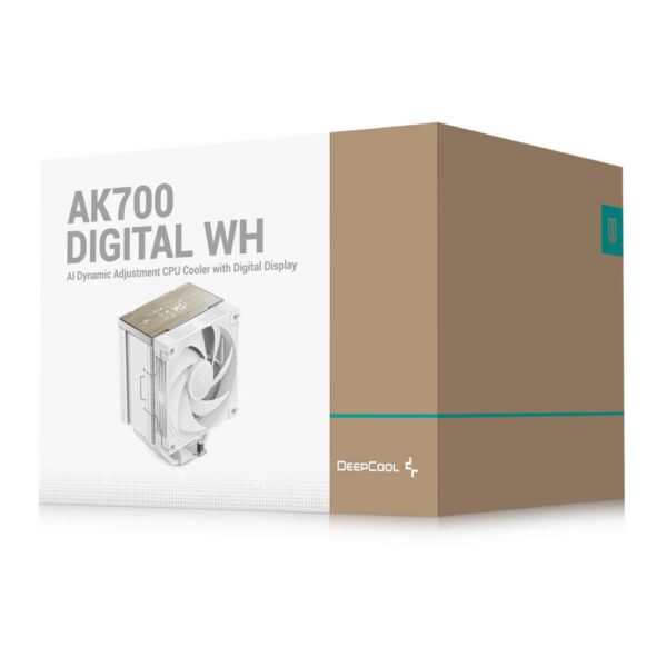 DeepCool AK700 Digital NYX CPU Cooler - 120mm PWM, Status Display (White)