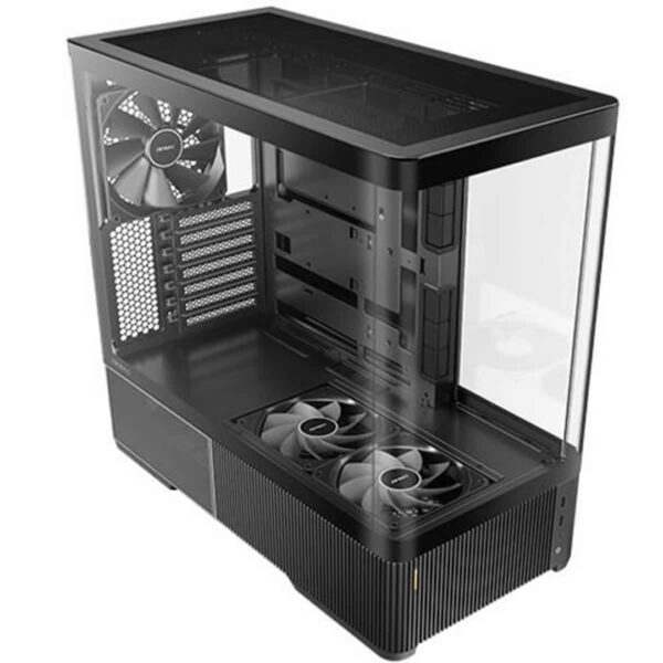 Second image of Antec Constellation C6 Air Mid Tower Case - Curved Glass USB-C 3 Fans - Black