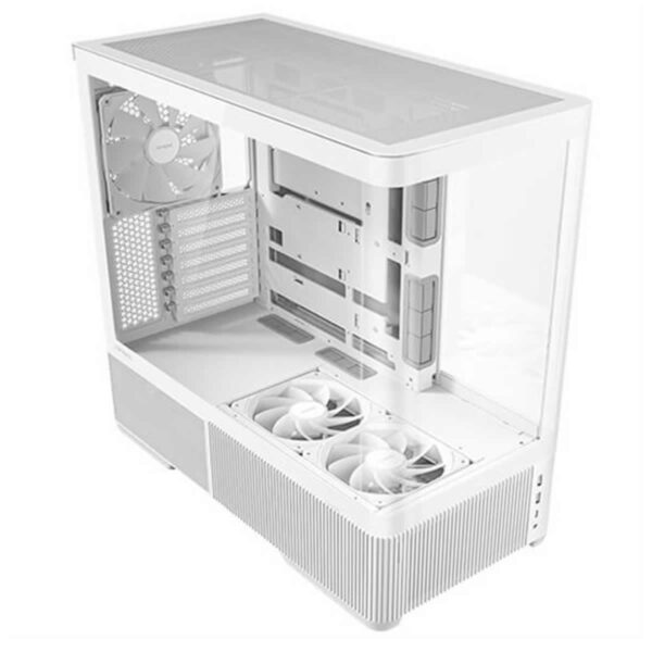 Second image of Antec Constellation C6 Air Mid Tower Case - Curved Glass USB-C 3 Fans - White