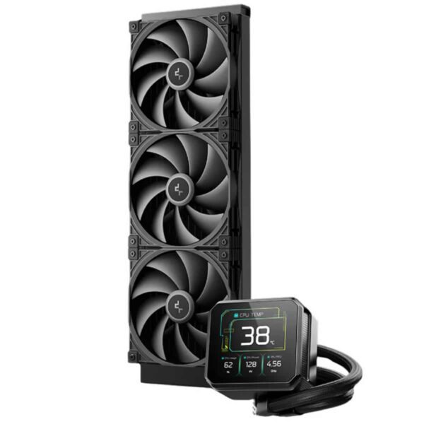 Second image of DeepCool Spartacus 420 AIO CPU Liquid Cooler - Black 420mm LCD Gen 6 Pump ARGB